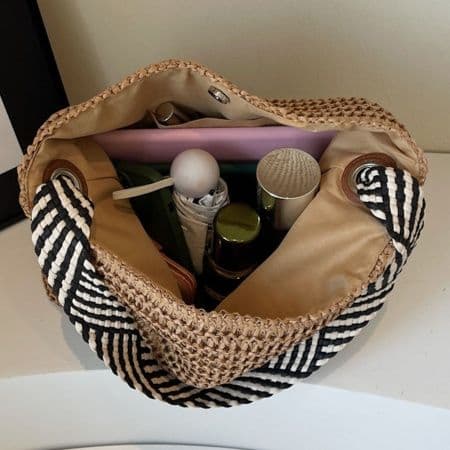 ショルダーバッグレディース ナチュラル編み込みショルダーバッグ