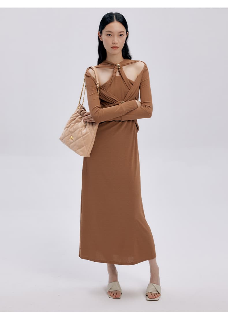 ショルダーバッグレディース 上品なキルティング巾着ショルダー