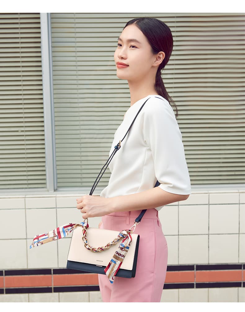 ショルダーバッグレディース チェーン 彩り織りミニショルダー