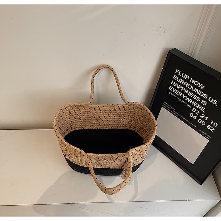 ショルダーバッグレディース カゴバック 春夏素材 丸みフォルム かごトートバッグ